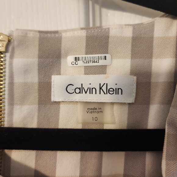 Calvin Klein Tan Gingham Dress - Picture 5 of 7